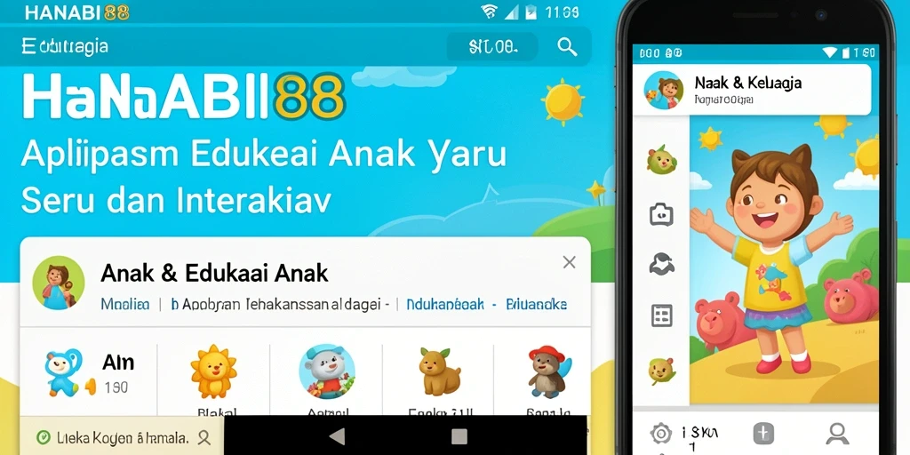 Antarmuka pengguna HANABI88 yang ramah anak dan penuh warna.
