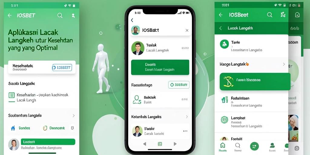 Screenshot utama IOSBET menunjukkan antarmuka pelacakan langkah yang menarik.