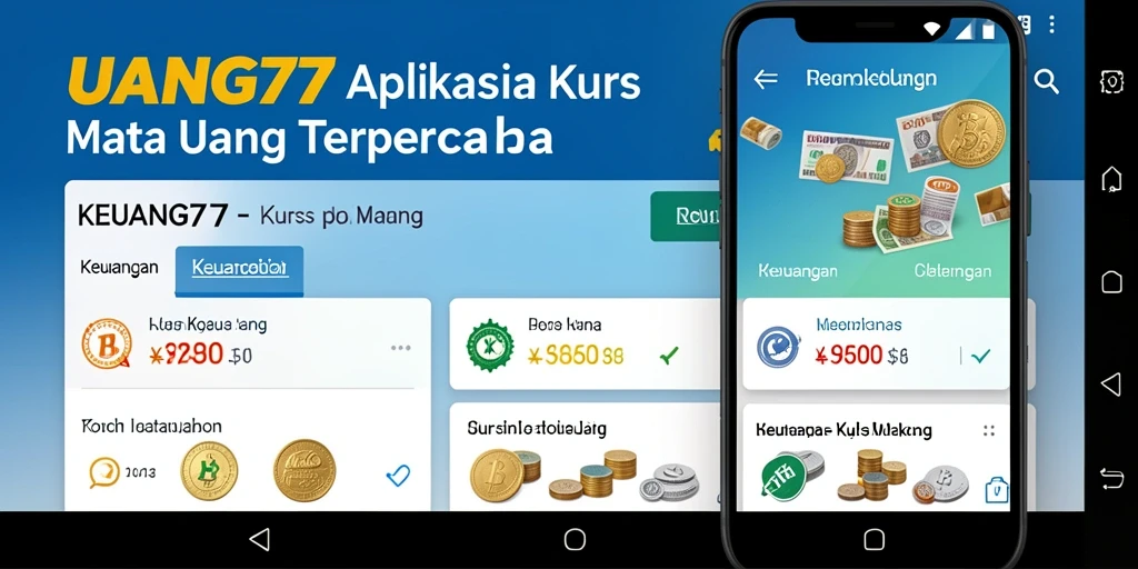 Tampilan utama UANG77 yang menampilkan nilai tukar mata uang secara real-time.